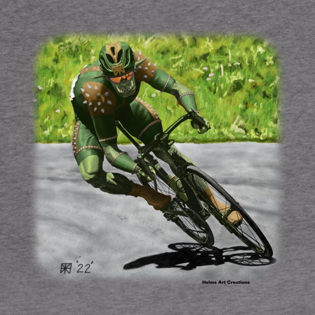 Orcs Cycling Race Competition Realistic Art by Helms Art Creations